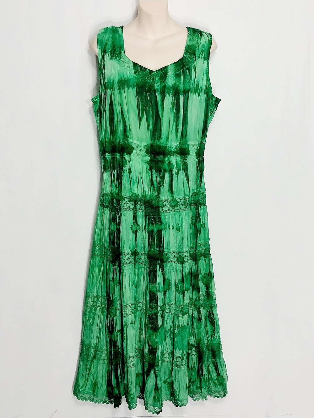 🔵BOGO FREE🔵 Tulips Tie Dye Boho Maxi Dress Cotton Sz S